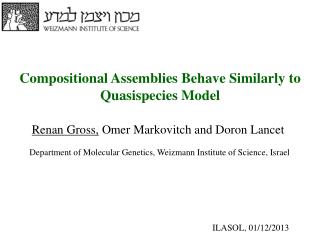 Compositional Assemblies Behave Similarly to Quasispecies Model