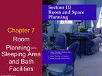 Room Planning Sleeping Area and Bath Facilities