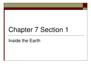 Chapter 7 Section 1