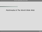 Multimedia The World Wide Web