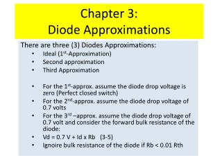 Chapter 3: Diode Approximations