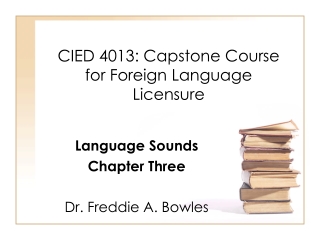 CIED 4013: Capstone Course for Foreign Language Licensure