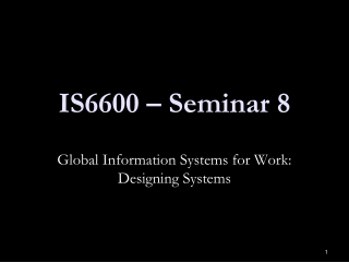 IS6600 – Seminar 8