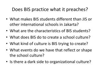 Does BIS practice what it preaches?