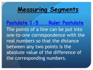Measuring Segments
