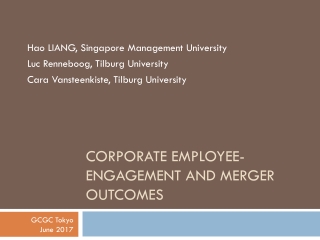 Corporate Employee-Engagement and Merger Outcomes