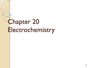 Chapter 20 Electrochemistry