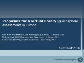 Proposals for a virtual library for ecosystem assessments in Europe