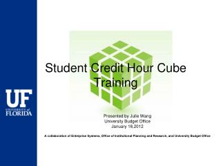 Student Credit Hour Cube Training