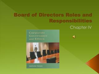 Board of Directors Roles and Responsibilities