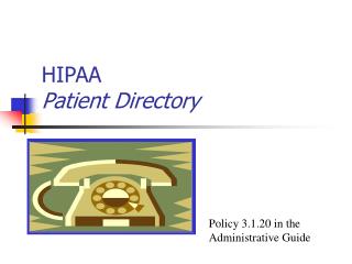 HIPAA Patient Directory