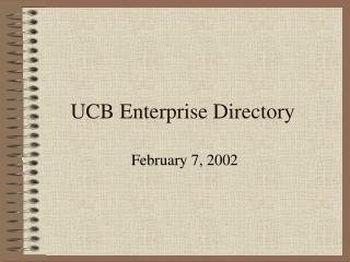 UCB Enterprise Directory