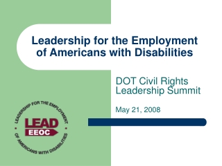 Leadership for the Employment of Americans with Disabilities