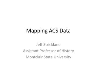 Mapping ACS Data