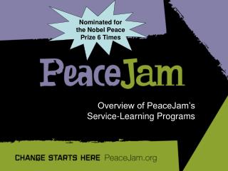 Overview of PeaceJam’s Service-Learning Programs