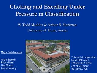 Choking and Excelling Under Pressure in Classification