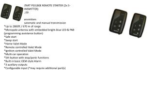 PS3180E- POLARSTART PS3180E REMOTE STARTER (2x 5-BUTTON HDR TRANSMITTER) Dealer Price: $ 81.00