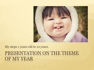 Presentation on the theme of my year
