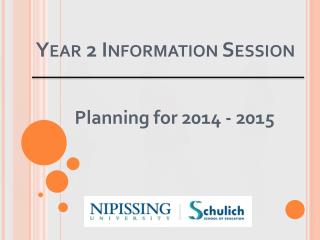 Year 2 Information Session