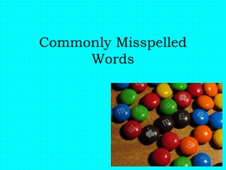 Commonly Misspelled Words