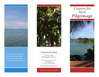 Crayons for Haiti Pilgrimage