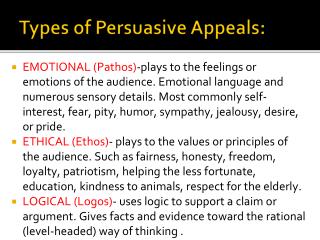 PPT - Emotional Appeals in Persuasive Writing PowerPoint Presentation ...