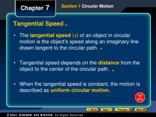 Tangential Speed