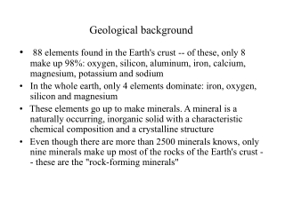 Geological background