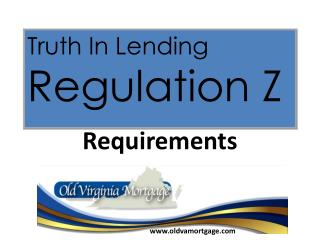 Truth In Lending Regulation Z