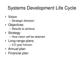 Systems Development Life Cycle