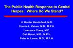 The Public Health Response to Genital Herpes: Where Do We Stand