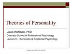 Theories of Personality