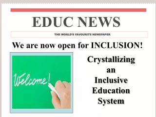 We are now open for INCLUSION!