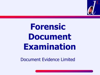 Forensic Document Examination Document Evidence Limited