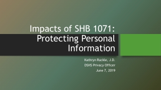 Impacts of SHB 1071: Protecting Personal Information