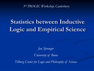 Statistics between Inductive Logic and Empirical Science