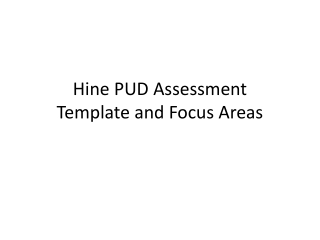 Hine PUD Assessment Template and Focus Areas
