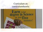 Curriculum en curriculumtheorie