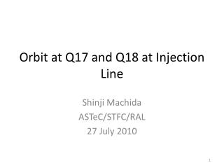 Orbit at Q17 and Q18 at Injection Line