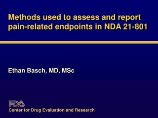 Methods used to assess and report pain-related endpoints in NDA 21-801
