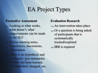 EA Project Types