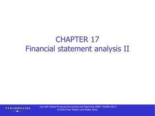 CHAPTER 17 Financial statement analysis II