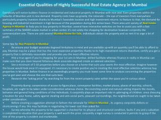 Essential Qualities of Highly Successful Real Estate Agency