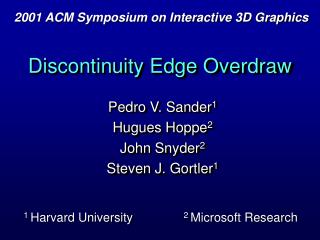 Discontinuity Edge Overdraw