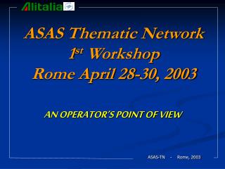 ASAS-TN - Rome, 2003
