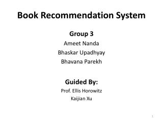 books recommendation presentation