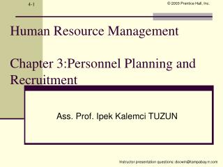 Human Resource Management Chapter 3:Personnel Planning and Recruitment