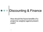 Discounting Finance