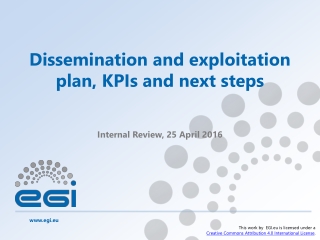 Dissemination and exploitation plan, KPIs and next steps