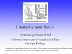 Unemployment Basics